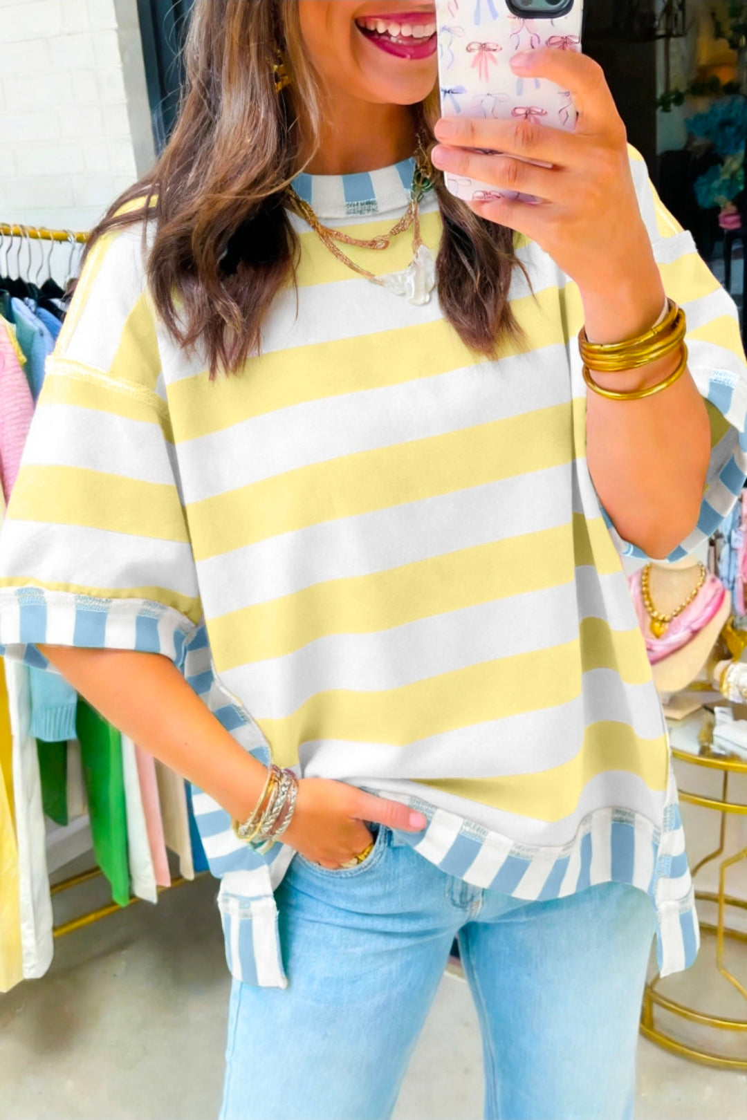 Yellow / Pink Exposed Seam