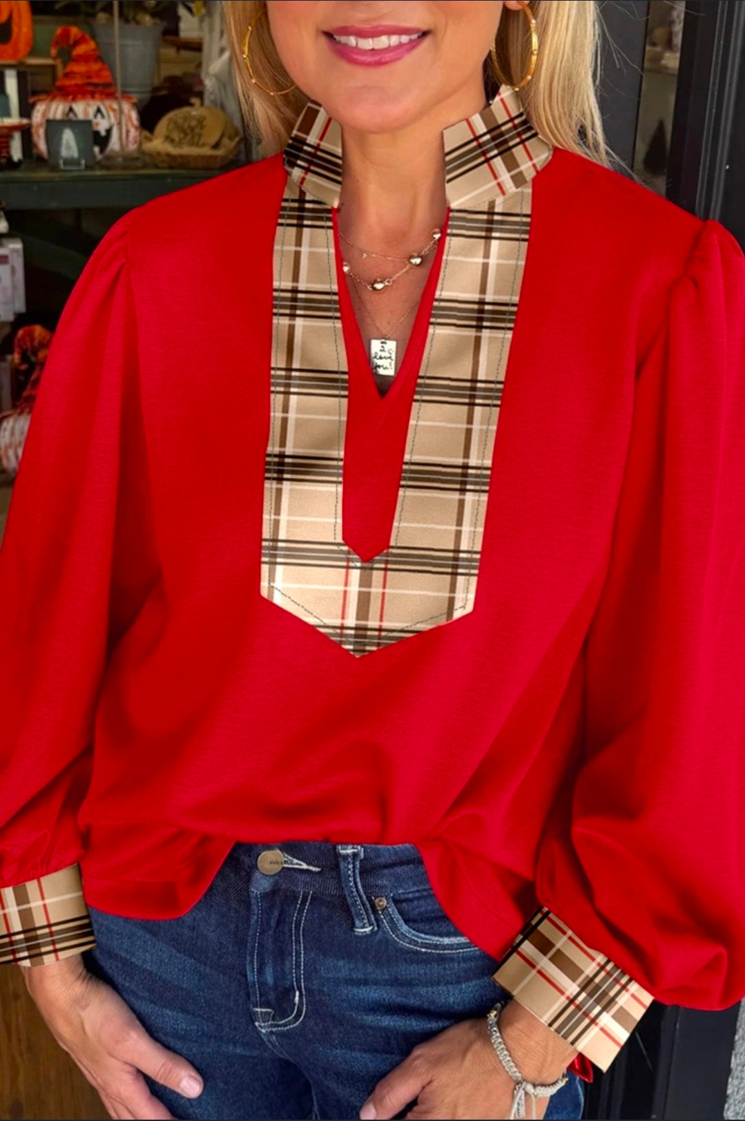 Red Contrast Plaid