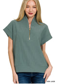 Ribbed Half Zip