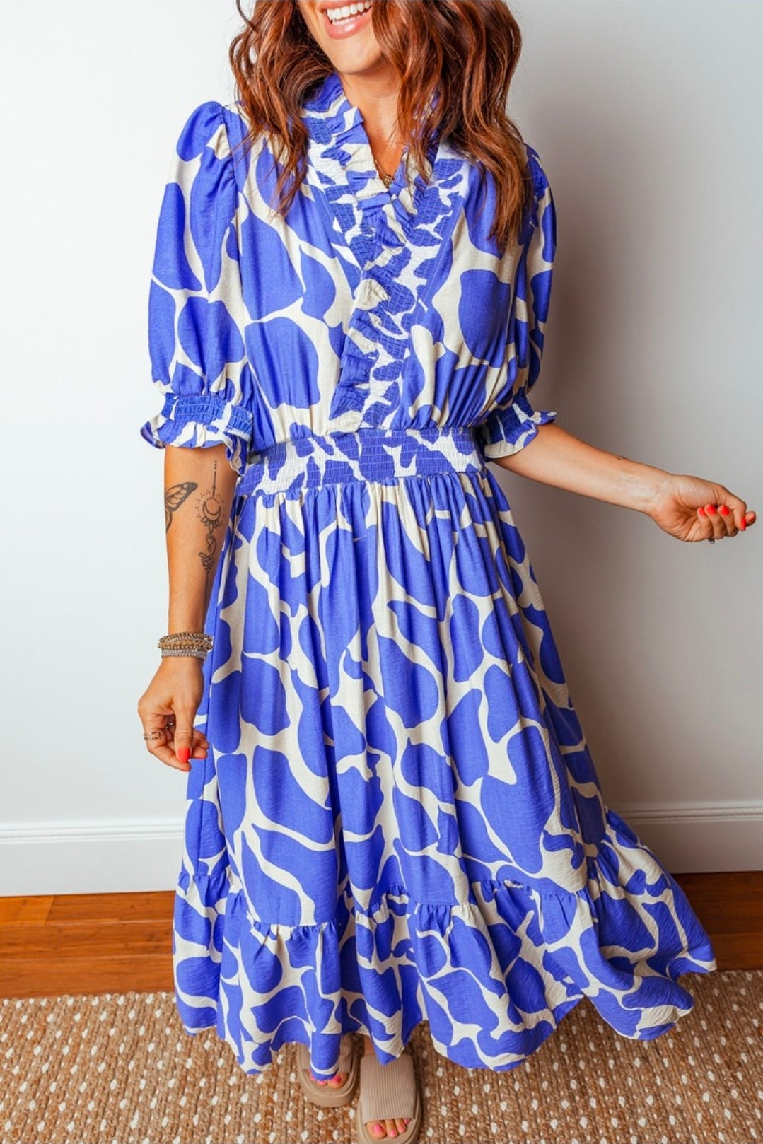 Smocked Sky Maxi