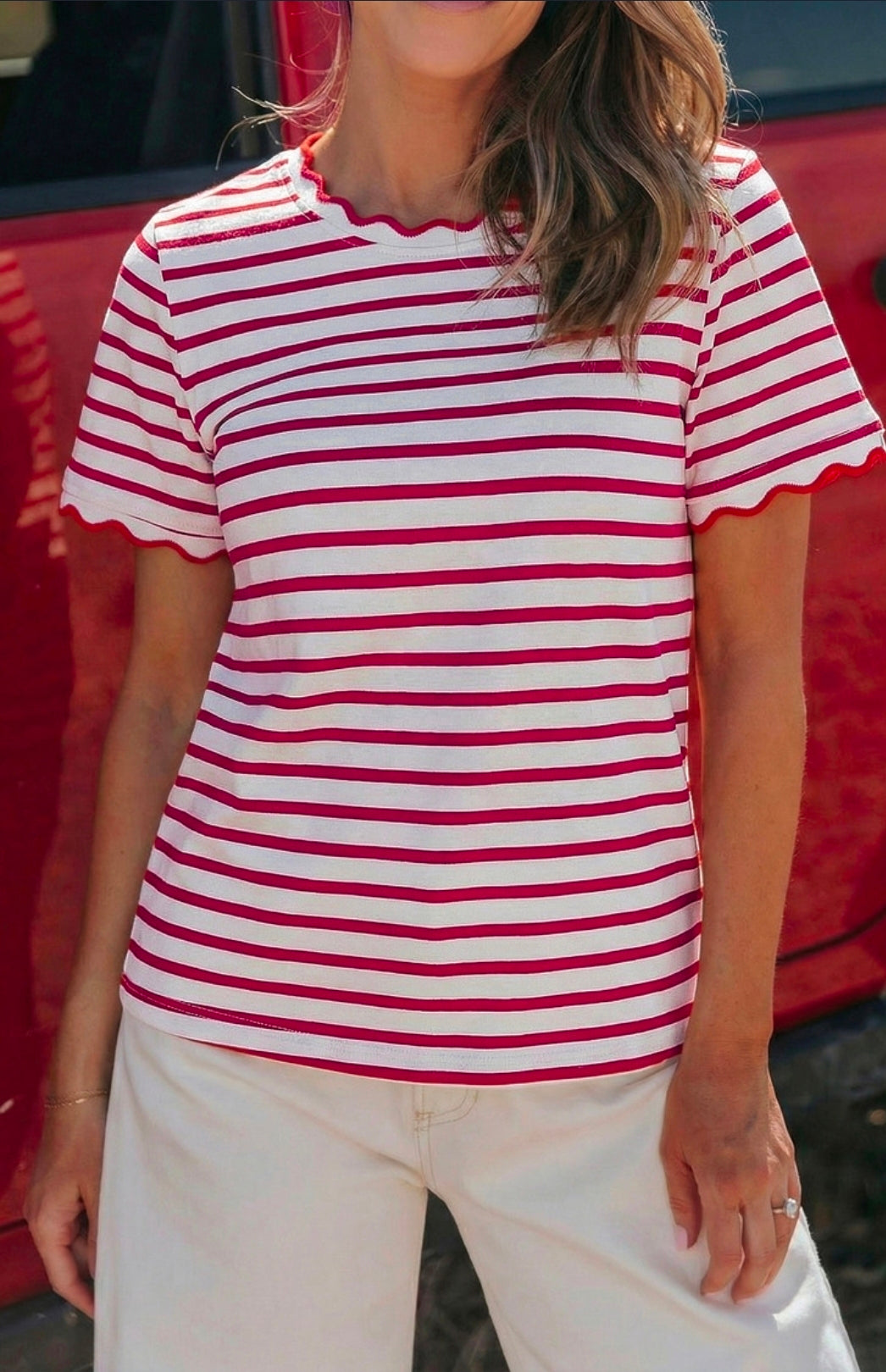 Scalloped Tee