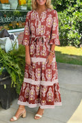 Brown Belted Maxi