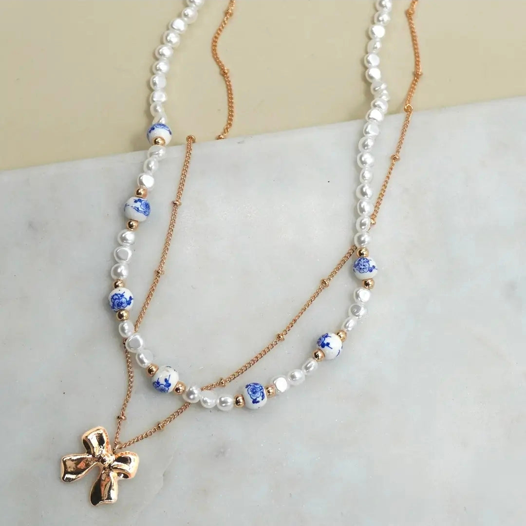 Porcelain Ceramic Pearl Necklace