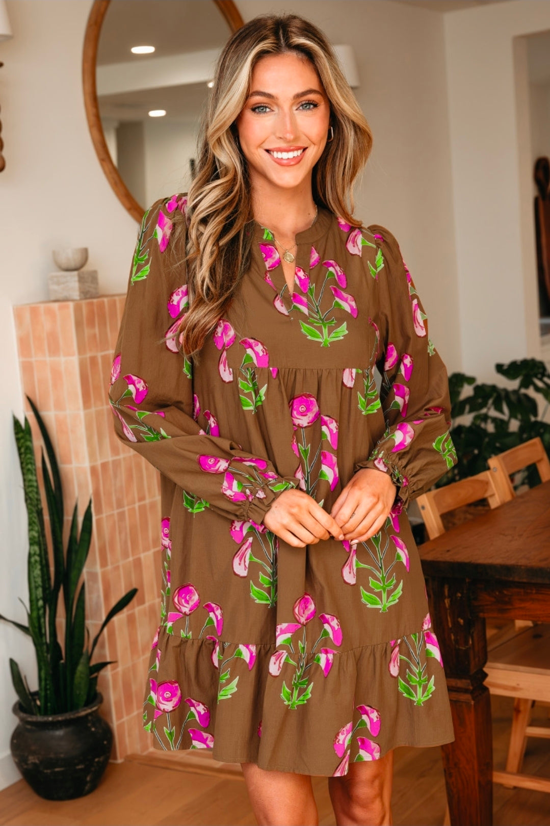 Brown & Floral