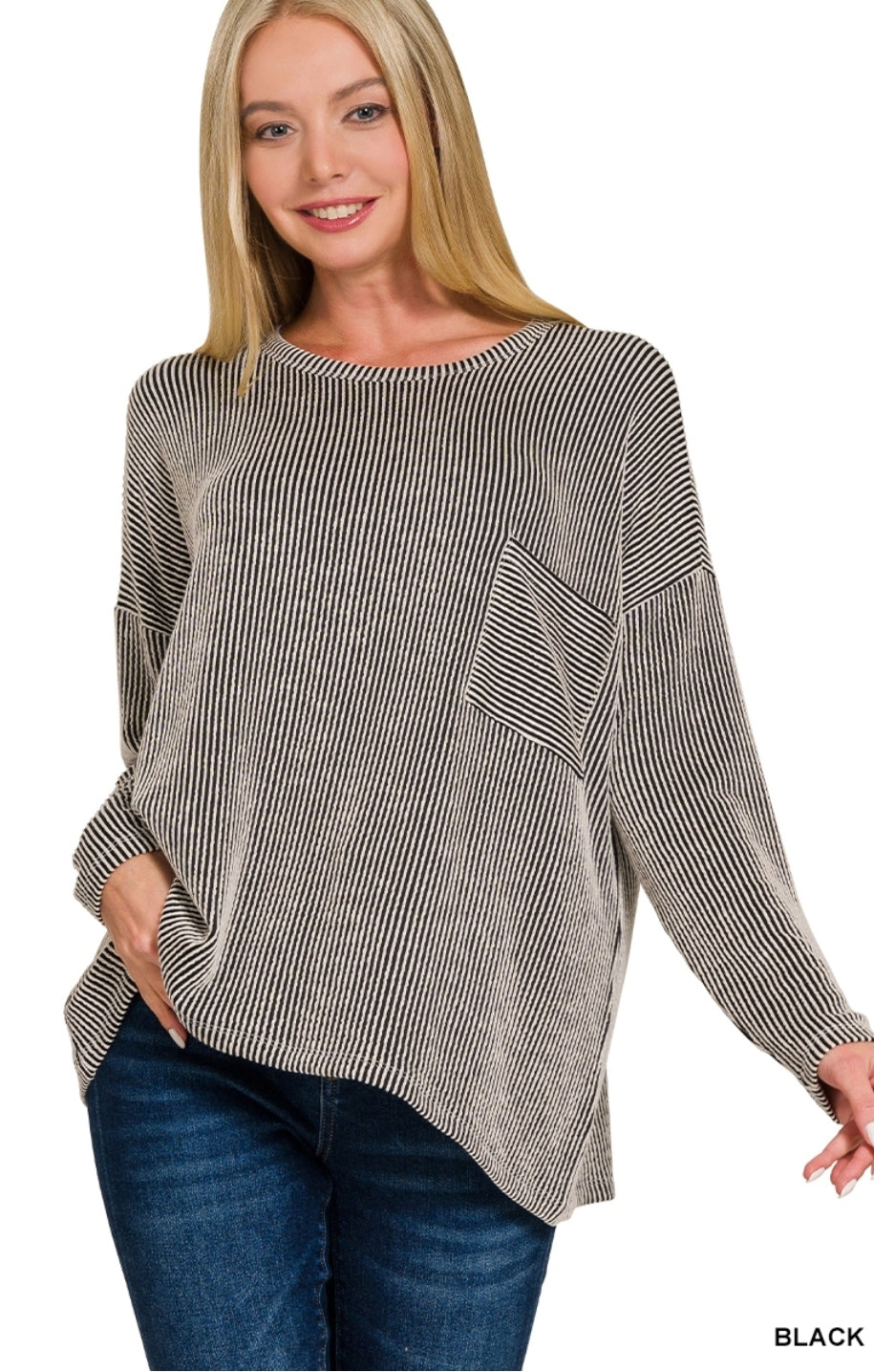 Striped Ribbed Long Sleeve