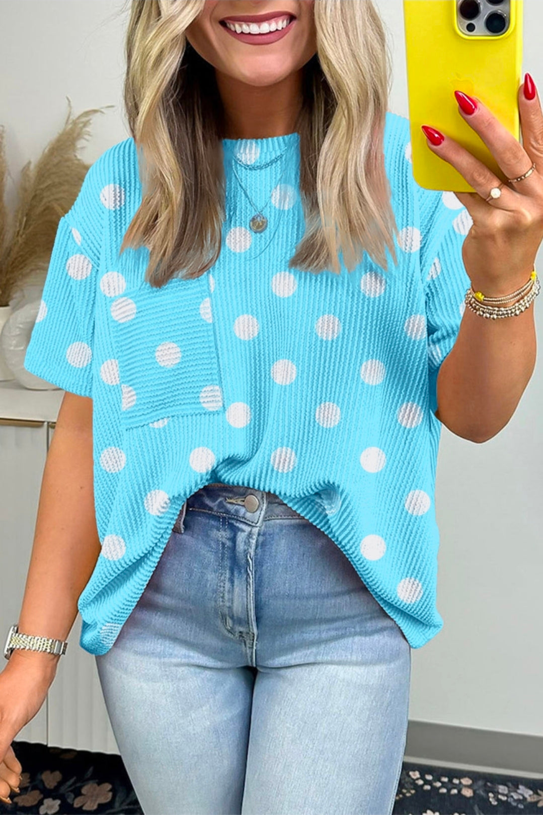 Sky Blue Polka Dot